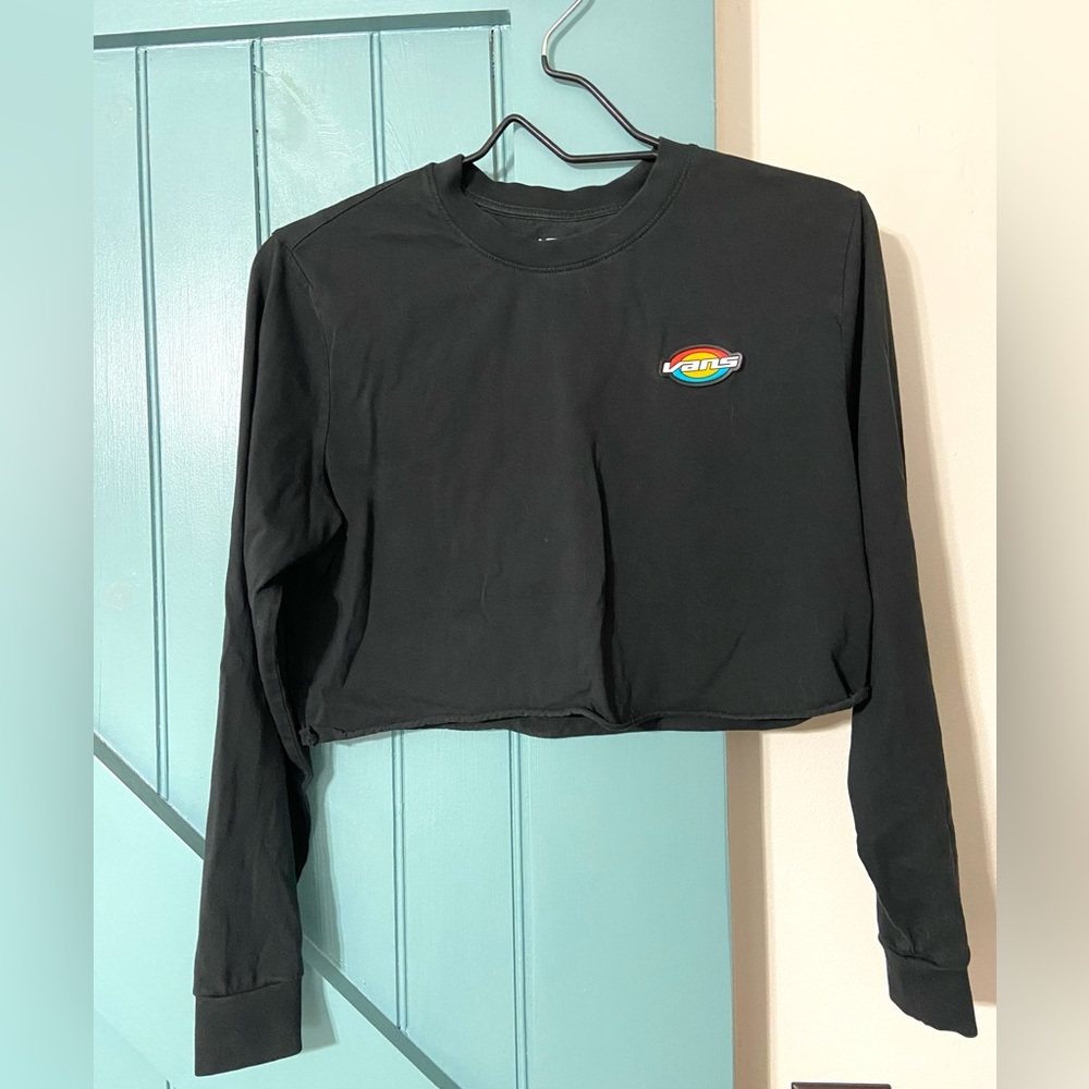 Vans Women’s Long Sleeve Crop Shirt Size XS